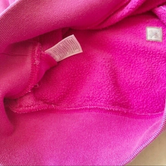 NIKE Y2K Hoodie Sweatshirt Barbiecore retro pink logo spell front half zip M - Picture 11 of 13